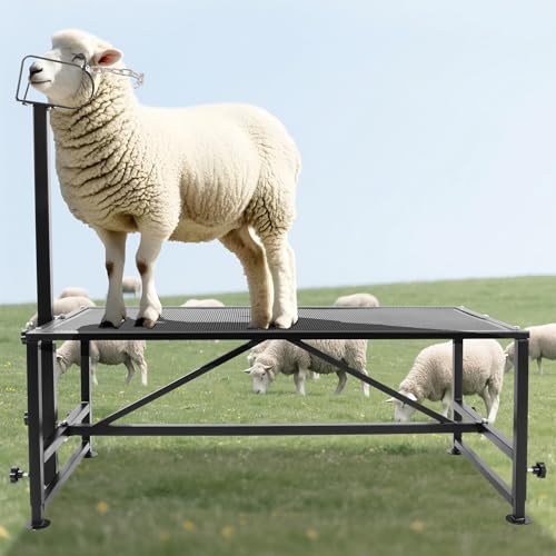 ECOTRIC 51"x23" Livestock Stand for Goats Milking, Trimming, Showering,