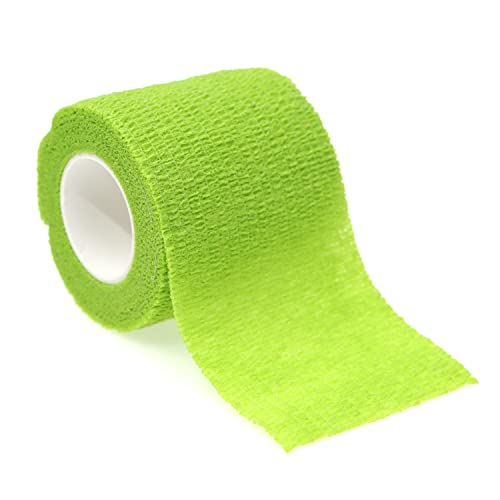Self Adhesive Bandage Wrap Animal Cohesive Bandage Self Adherent Wrap First Aid Tape for Dogs Cats Horses Birds & Wrist Healing Ankle Sprain (2 Inch Grass Green 12 Rolls) - color: 2 Inch Grass Green 12 Rolls