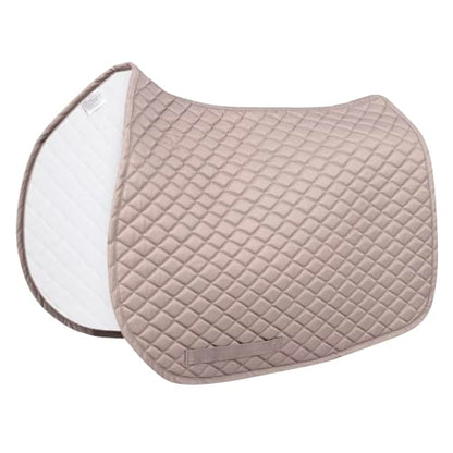 TuffRider Basic Pony Saddle Pad – Diamond Quilted, Flannel Lined, Breathable Schooling Pad for Horses - color: Titanium