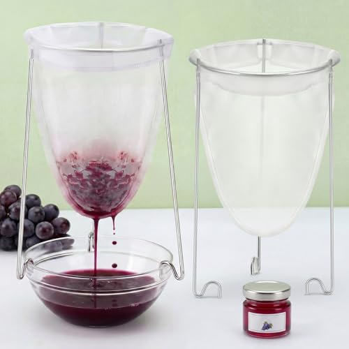 2 Sets Stable Jelly Strainer Stand with 3 Strainer Bags