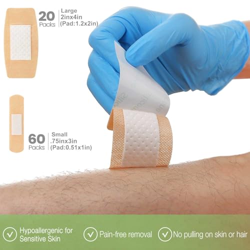 NeuHeils Silicone Bandages for Sensitive Skin Assorted Sizes, 80 Pack - size: Mix Sizes (80 Packs)