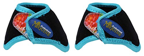 Horse Medium Sports Medicine Splint Bell Boots 41E - color: TurquoiseFlower