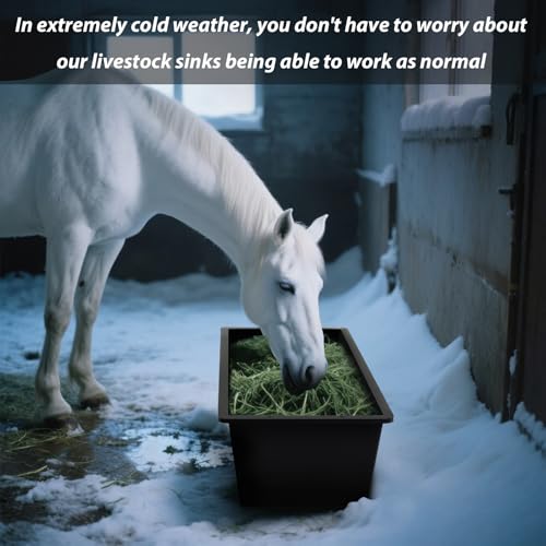 Geelin 1 PC 12 Gallon/48 Quart Plastic Livestock Water Trough, Black - color: Black, size: 12 Gallon/48 Quart