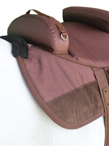 Horse Western Bareback Saddle Pad Trail w/ Pockets Girth Stirrups 39205 - color: Brown