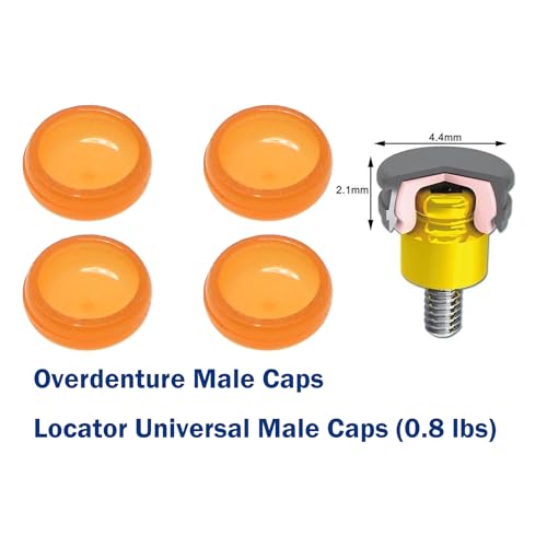 implants Replacement Male Caps Metal Housing 0.8 lbs 1.2 lbs 2.4 lbs (4 Pcs Yellow 0.8 lbs) - color: 4 Pcs Yellow 0.8 lbs