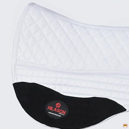 HILASON Western All Purpose Horse English Saddle Pad | All-Purpose - color: White