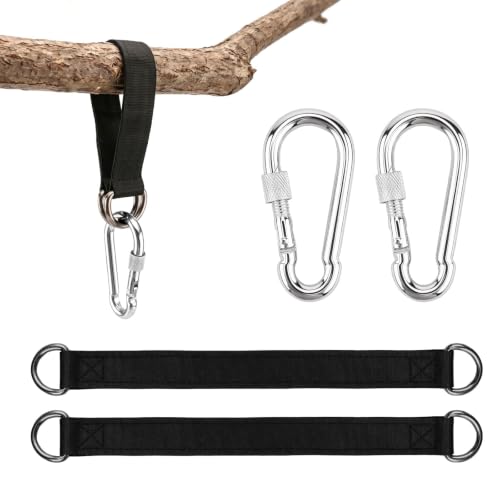 2 PCS Tree Swing Straps Hanging Kit with 2 Carabiners, 29cm / 0.95FT Length Tree Swing Hanging Straps Kit Perfect for Tree Swing Hammocks Punching Bag Gym Bar Chair Seat Outdoor - size: 0.95ft 2PCS