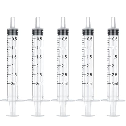 3ml Disposable Luer Slip Syringes Without Needles, 10-Pack - style: 3ml