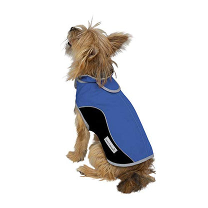 Jacket for All Dogs, Fleece-Lined, Waterproof Doggie Vest, Reflective Pet Parka (6800) (XX-Small, Blue and Black) - color: Blue/Black, size: XX-Small