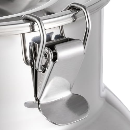 20L/5.28Gal Milk Can Beverage Dispenser with Spigot, 304 Stainless Steel Locking Sealed Lid Bucket Food Storage Container, Drink Dispenser for Milk, Wine, Oil - size: 20L/5.28Gal
