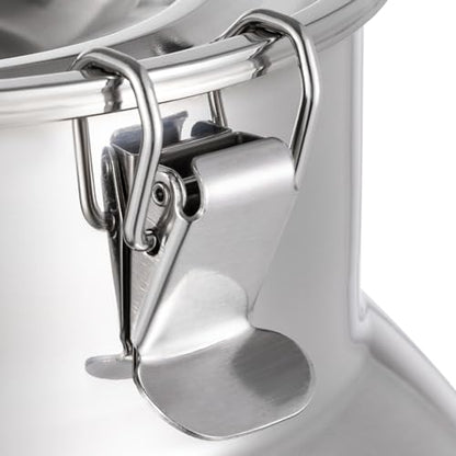 20L/5.28Gal Milk Can Beverage Dispenser with Spigot, 304 Stainless Steel Locking Sealed Lid Bucket Food Storage Container, Drink Dispenser for Milk, Wine, Oil - size: 20L/5.28Gal