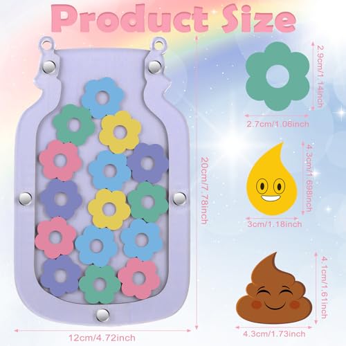 Qunclay Potty Training Jar with Stars for Toddlers,Daisy Style - style: Daisy Style