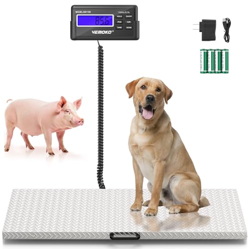 Precision Livestock Scale,1100lb×0.2lb Large Dog Scale (40.7"×20.9") - size: 40.7"×21"