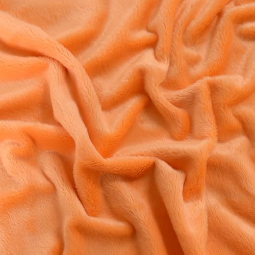 Surf turtle Orange Super Soft Minky Fabric by The Yard, 36"x60" - color: Orange