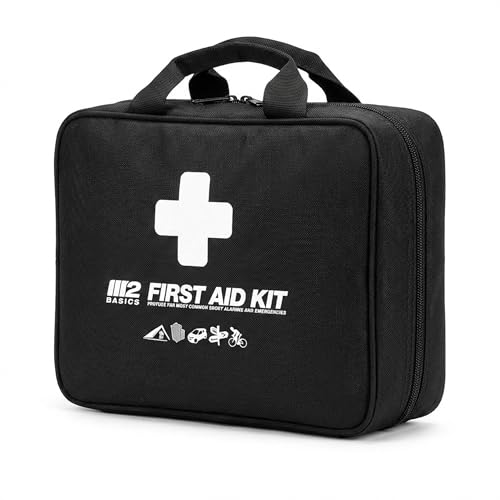 M2 BASICS 300 Piece Premium First Aid Kit w/Durable Bag for Home, Business | Office, Workplace, Car, Garage, Kitchen, Family, Classroom, Jobsite, Warehouse, School, Vehicle And Emergency Preparedness - size: 300 Piece Set