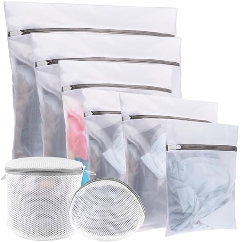 8 Pack Mesh Laundry Bags for Delicates, Laundry Bags Mesh Wash Bags in 7 Sizes (Include Bra and Lingerie Wash Bags), Lingerie Bags for Washing Delicates, Garment Bag for Washing Machine - style: Ulimate