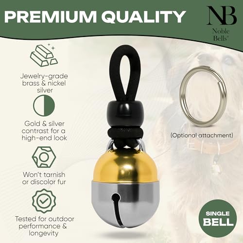 Noble Bells Handmade in USA, Extra Loud Collar Bell for Cat or Dog, Small - size: Small