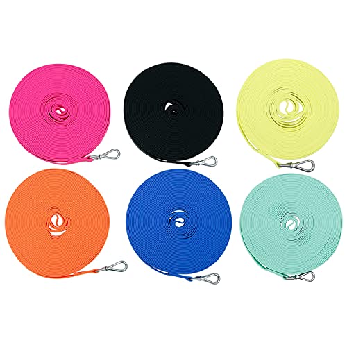 Waterproof Dog Training Leash 50FT 30FT 15FT 10FT 5FT Heavy Duty Recall Long Lead for Large Medium Small Dogs (5FT, Light Yellow) - color: Light Yellow, size: 5FT
