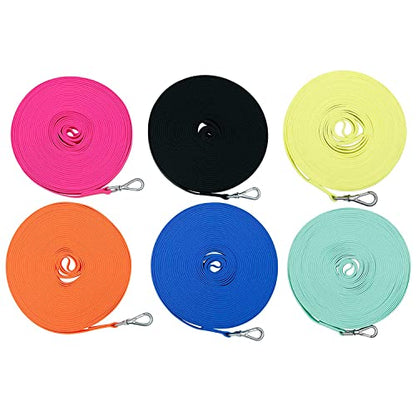 Waterproof Dog Training Leash 50FT 30FT 15FT 10FT 5FT Heavy Duty Recall Long Lead for Large Medium Small Dogs (15FT, Light Yellow) - color: Light Yellow, size: 15FT