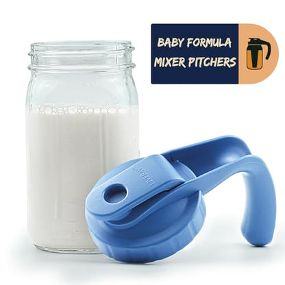 Breast Milk Pitcher, 32oz Glass Pitcher with Flip Top Lid & Handle
