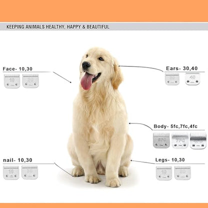 2PC 7FC Blade Dog Grooming Blade Compatible with Andis Dog Clipper - color: 2pc 7fc:1/8''(3.2mm)