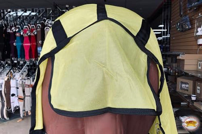 HILASON Horse Fly Sheet Breathable Mesh UV Protection Mosquito Bug Summer - color: Yellow, size: 84 In