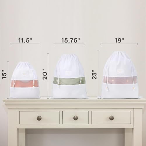 Hayden Hill Luxury Organic Cotton Dust Bags for Handbags Mixed 3 Pack - size: Mixed Size