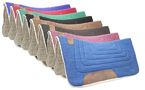 Tahoe Tack Contoured Canvas Western Saddle Pad Available in Mini Pony and Horse Sizing - color: Black