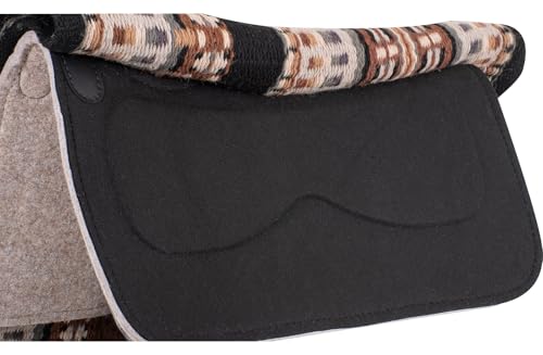 Classic Equine ESP Contour Blanket Top Pad, 3/4-inch, Black-Steel Gray, 34 x 38