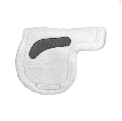 EquiFit Essential Hunter Pad – Quilted Saddle Pad with Contoured Shape, Non-Slip Lining & Durable Cotton Twill Top – White, Full Size - size: 18"