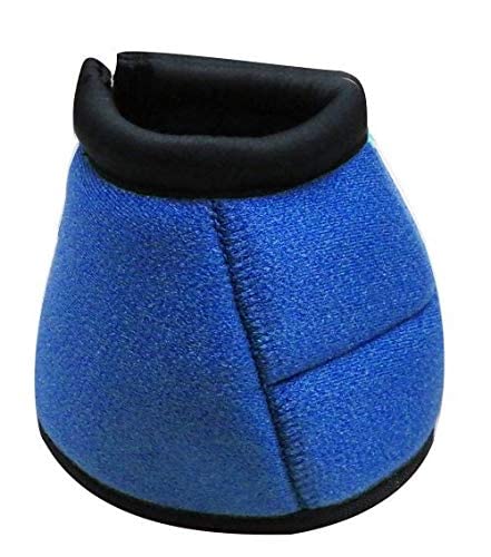 Showman Elite Equine Bell Boots - color: Blue, size: Small
