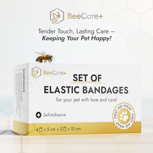 Cat & Dog Bandages for Wounds Protect from Licking and Dirt – Set of 4 pcs x 5 cm + 2 pcs x 10 cm – Dog Wound Care from Natural Rubber Latex - size: 4 pcs x 5 cm + 2 pcs x 10 cm