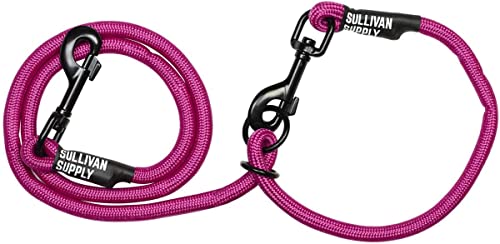 Nylon Goat Neck Tie with Snap Lead - color: Black (Blackout)