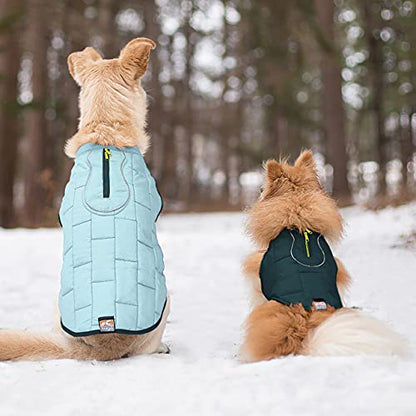 Kurgo Loft Dog Jacket, Ink Blue, Small - color: Ink Blue/Seaglass, size: Small