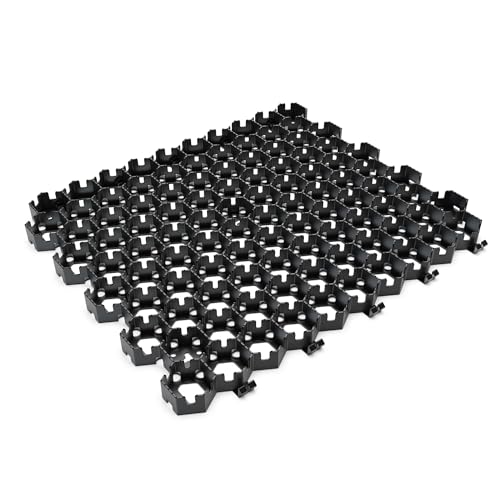 Vodaland Permeable Pavers - HexPave Grass & Gravel Permeable Paver System - 100% Recycled PPE Plastic Pavers, Handles 27,000 lbs, 1" Depth, 1450 s.f / 488 Units - size: 1450 Sq Ft