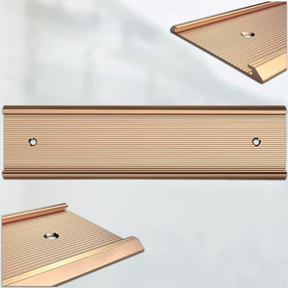 SINYUDUN 10 Pack 2” x 10” Aluminum Name Plate Holders for Door or Wall - color: Rose Gold