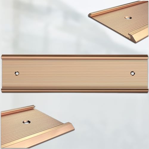 SINYUDUN 10 Pack 2” x 8”Aluminum Name Plate Holders for Door or Wall - color: Rose Gold