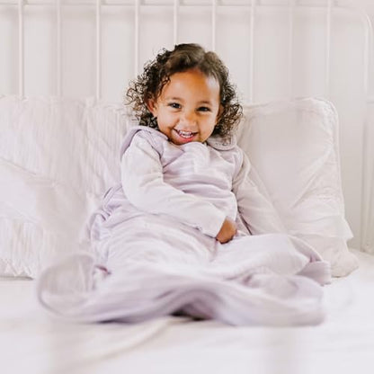 Woolino Toddler Sleeping Bag, 4 Season, Merino Wool and Organic Cotton Baby Wearable Blanket, 2-4 Years, Lilac - color: Lilac