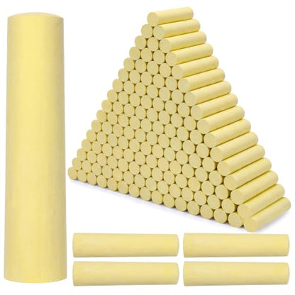 Yellow 144 Pcs Large 4 x 1 Inch Railroad Crayon Chalk - color: Yellow