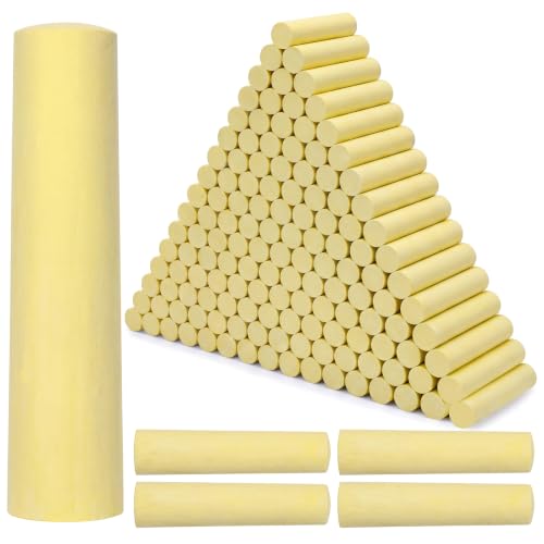 Yellow 144 Pcs Large 4 x 1 Inch Railroad Crayon Chalk - color: Yellow
