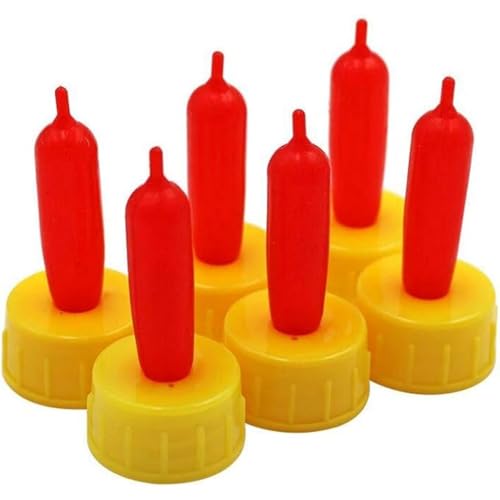 6-Pack Livestock Nursing Teats – Natural Rubber Lamb & Calf Bottle Nipples for Sheep, Goats, and Calves – Durable, Soft, and Easy-to-Use Replacement Teats (6.2 x 3 x 3 cm)