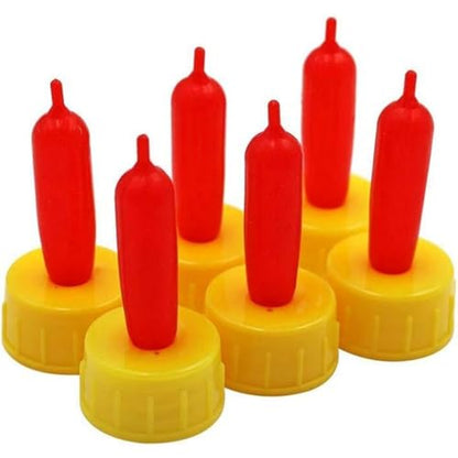 6-Pack Livestock Nursing Teats – Natural Rubber Lamb & Calf Bottle Nipples for Sheep, Goats, and Calves – Durable, Soft, and Easy-to-Use Replacement Teats (6.2 x 3 x 3 cm)