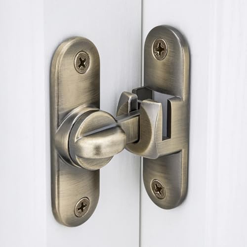 Bronze 90/180 Degree Barn Door Latches,Flip Gate Lock - color: Bronze