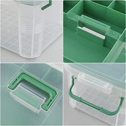 Bringer 15 QT Clear Plastic Family First Aid Box, Medicine Storage Box