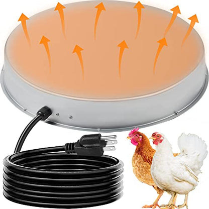 Poultry Chicken Water Heater: Chicken Water Heater Base for Winter, for Plastic/Metal Poultry Watere 11inch, Heated Waterer for Chickens 125W 2 Pack - size: 11 inch (2-Pack)