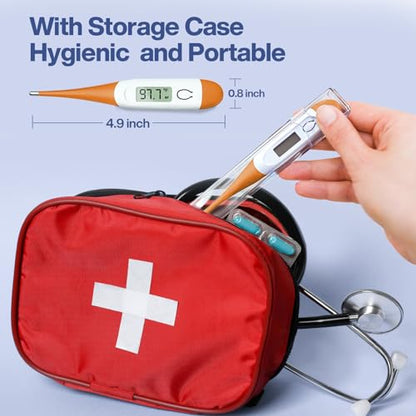 Boncare Digital Thermometer for Adults, Kids & Babies, Orange - color: Orange