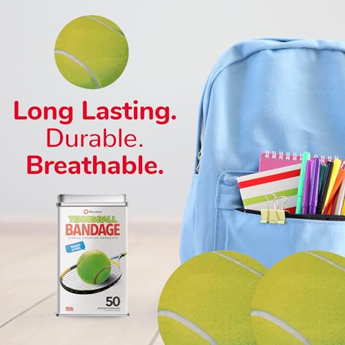 BioSwiss Bandages, Tennis Ball Shaped Self Adhesive Bandage Set, Latex Free, Sterile Wound Care, 50 Count - size: 50-Count Box, style: Tennis