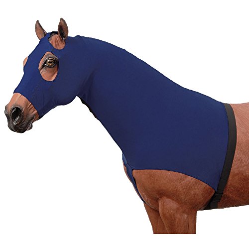 Tough 1 Spandex Mane Stay Hood - color: Navy Blue, size: Medium
