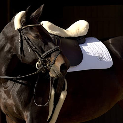 Werner Christ Horse Moon Girth Special Anatomical Concave, Made of Real Sheepskin in Black Natural Size 70cm - color: Black Natural, size: 70cm