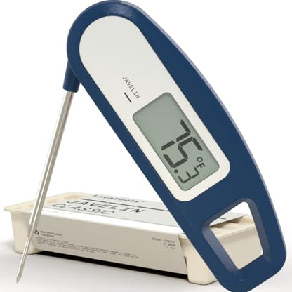 Lavatools Javelin® Ultra-Fast 3-Second Digital Instant Read Meat Thermometer for Grill and Cooking, 2.75" Probe, Compact Foldable Design, Large Display, IP65 Water Resistant, NSF Certified – Maize - color: Maize